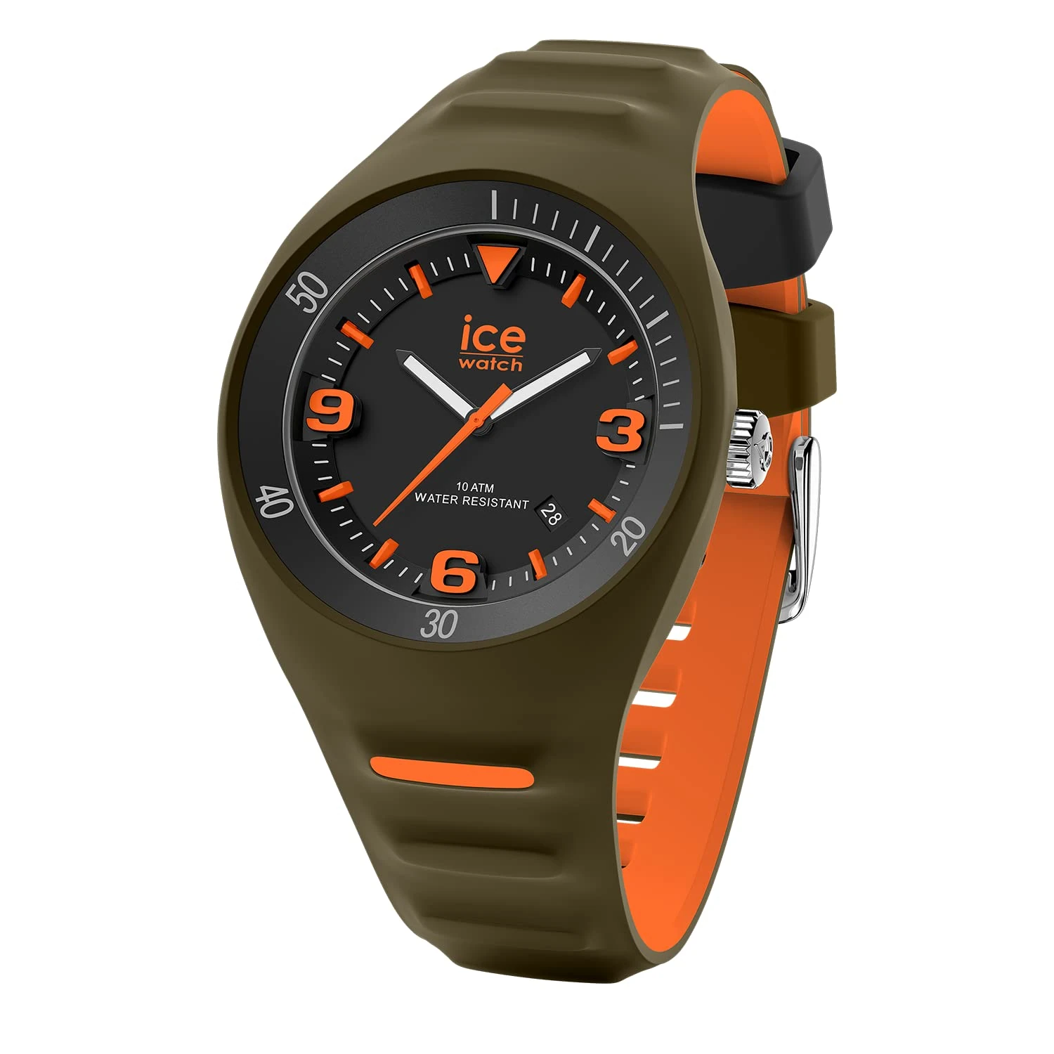 ICE-WATCH - P. Leclercq Khaki orange - Men's wristwatch with silicon strap - 020886 (Medium)