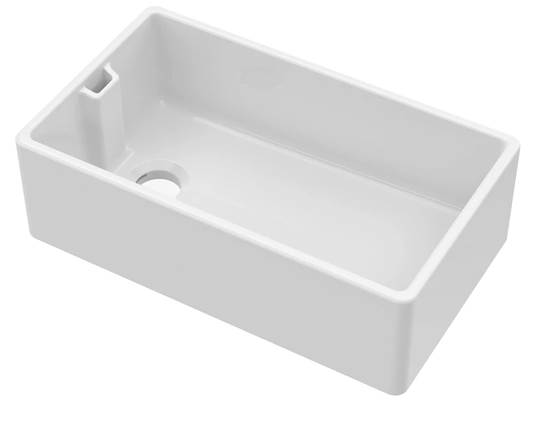 nuie BE10032 Fireclay Belfast Kitchen Sink - 795mm x 460mm White