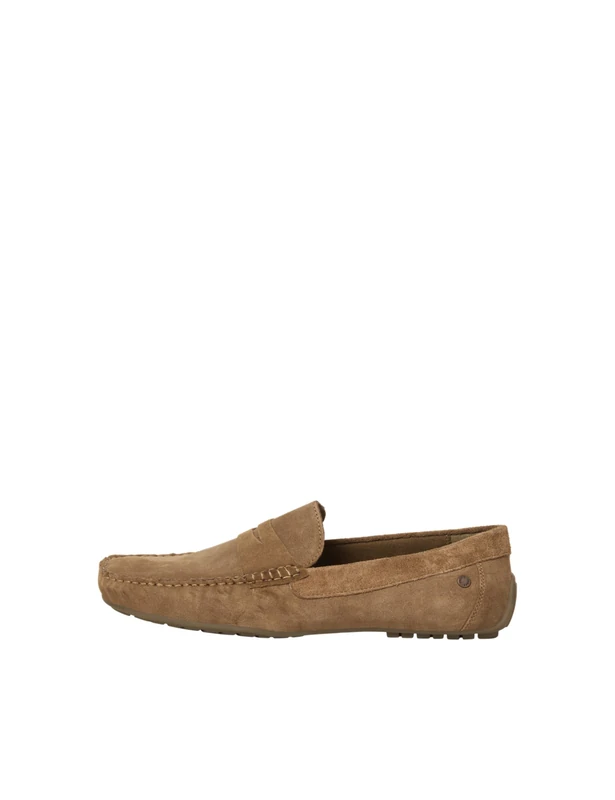 JACK & JONES Men's Jfwjensen Suede Loafer Slippers, Cognac, 9 UK