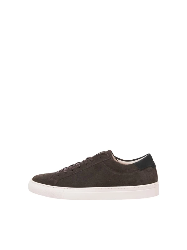 JACK & JONES Men's Jfwcorey Suede Sneaker, Java Detail Anthracite Heel, 10 UK