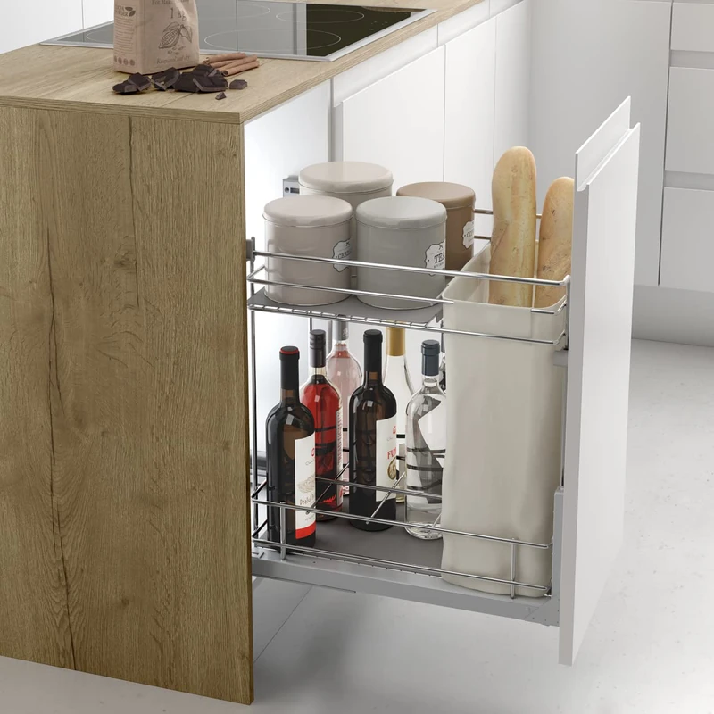 Menage Confort Wine Rack for Base Kitchen Cabinet with Exterior Width 300 mm