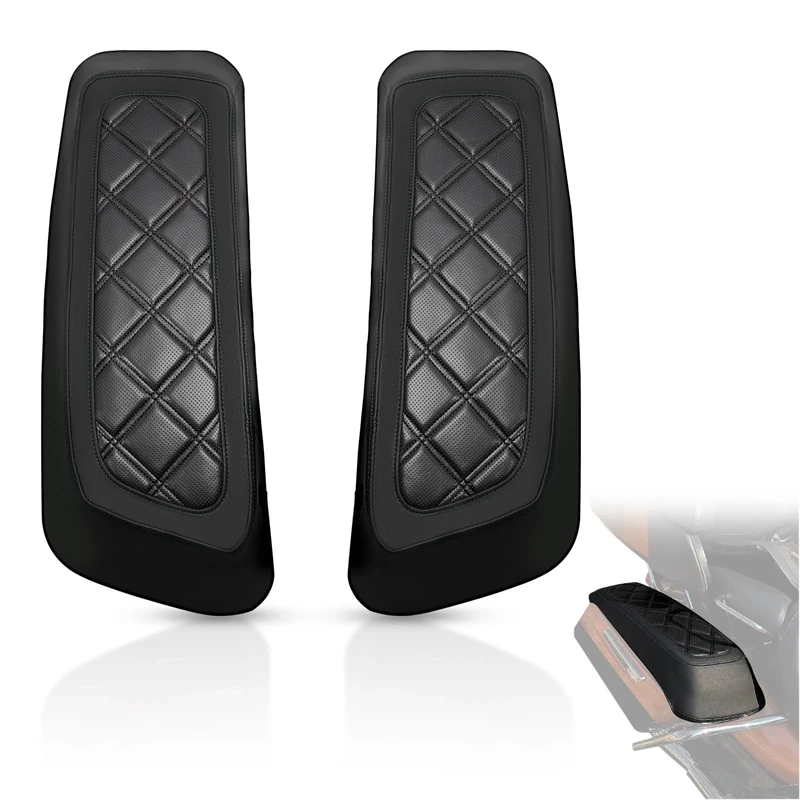 ONETK WOWTK Hard Saddlebag Lid Bra/Covers fits for Harley Davidson 2014-2023 Touring Road Glide FLTRX Electra Glide FLHT Road King FLHR Street Glide FLHX and Tri Glide Models,w/Black Stitching