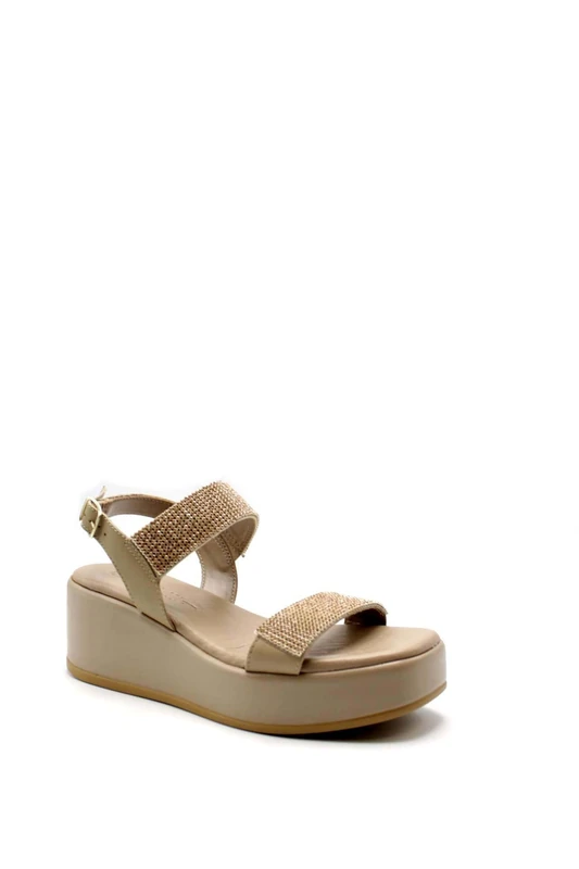 IGI&Co Women's Engy Wedge Sandals, taupe powder, 3.5 UK
