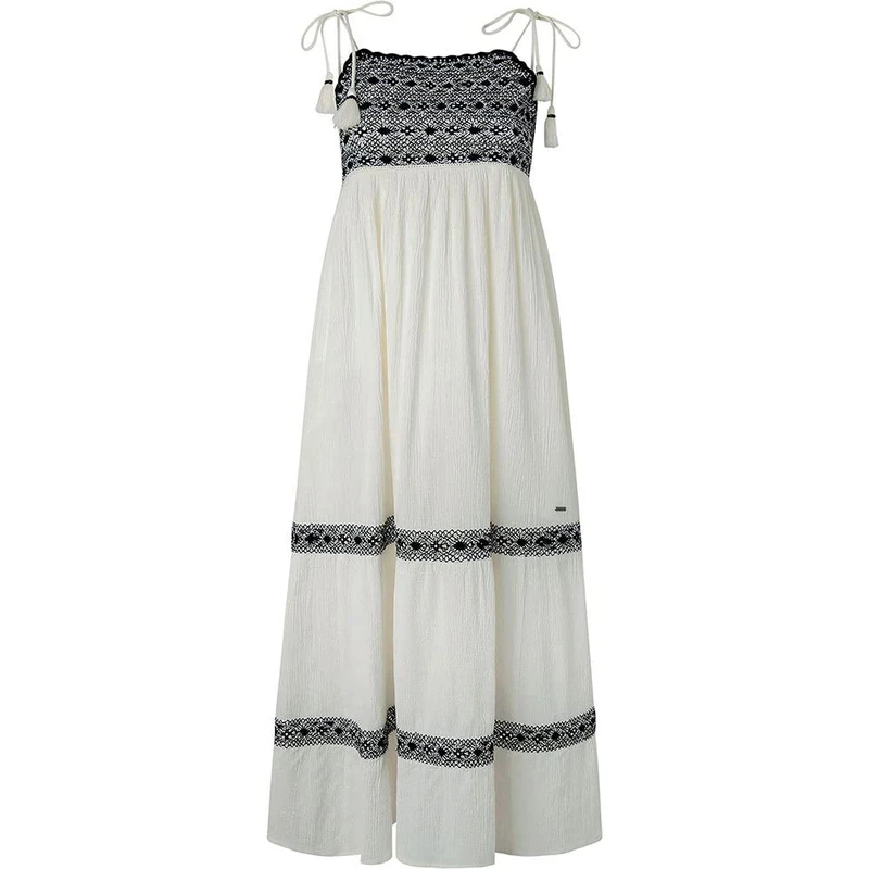 Pepe Jeans Women's Ariel Dress, White (Mousse), M - Image 1