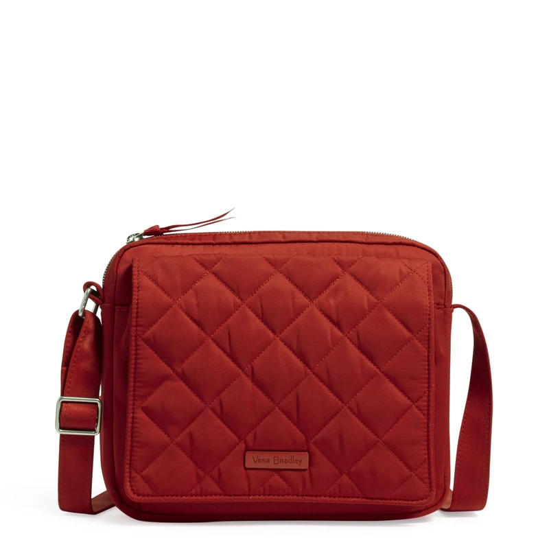 Vera Bradley Women's Peformance Twill Medium Hipster Crossbody Purse, Cardinal Red, One Size