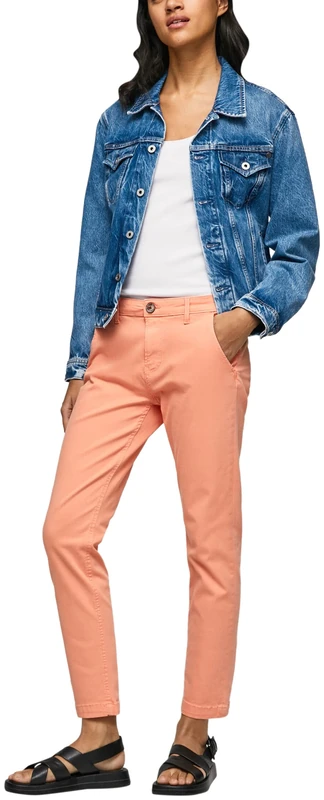 Pepe Jeans Women's Maura Pants, Orange (Peach), 24W / 34L - Image 1