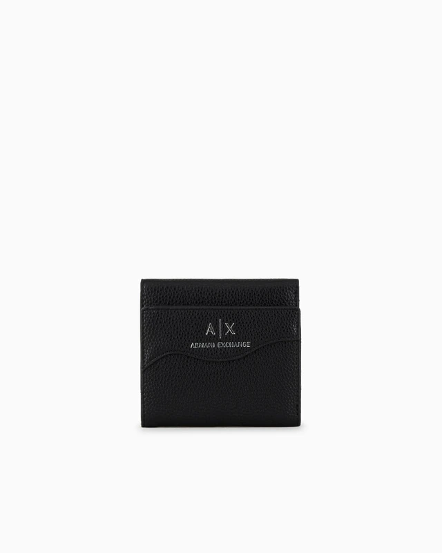 Armani Exchange Wave, Women's Bi-Fold Wallet, Black,