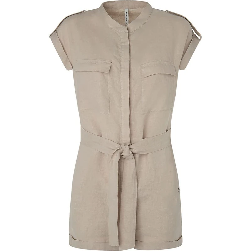 Pepe Jeans Women's Alina Jumpsuit, Brown (Stone), XL