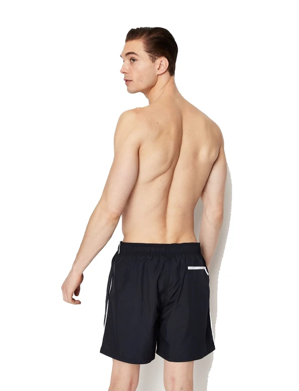 Armani Exchange Men's Milano/New York Swimming Trunks, Navy, M