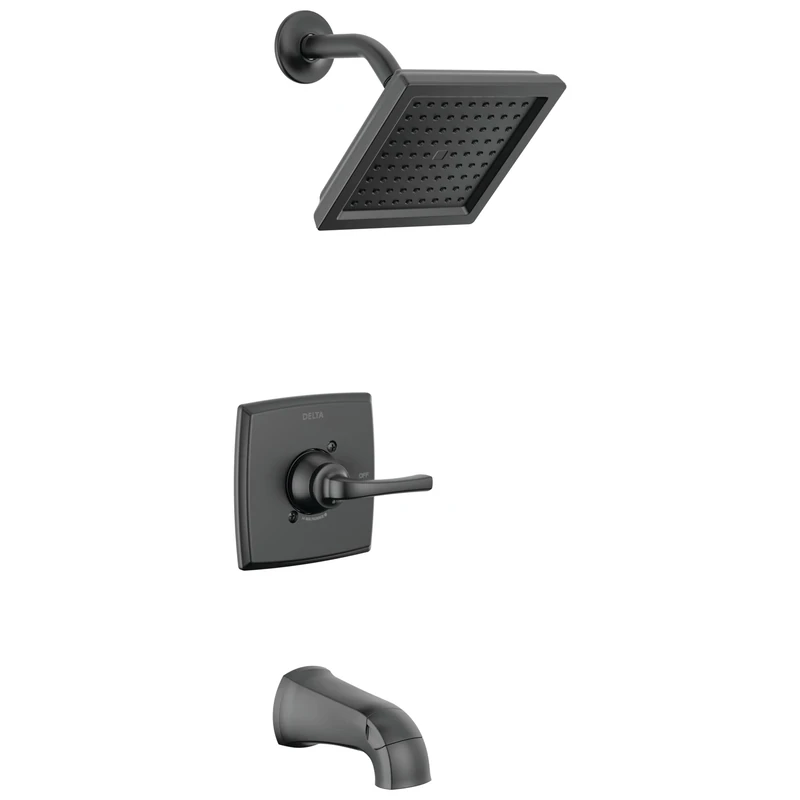 Delta Faucet 144864-BL Geist Tub Shower, Matte Black