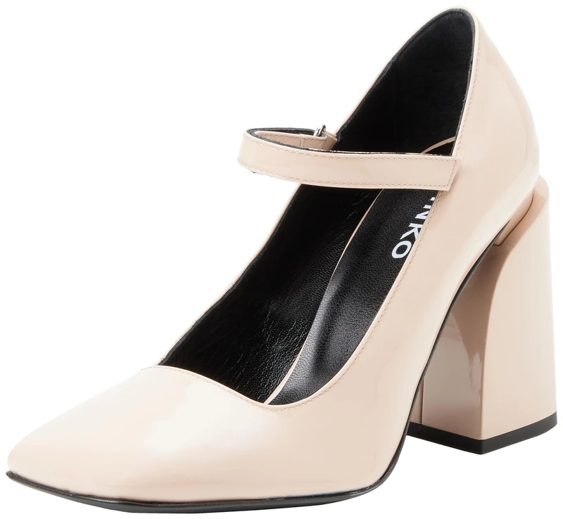 Pinko Women's Claudie Mary Jane Nappa Vernic Flat, O81 Powder, 5 UK - Image 1