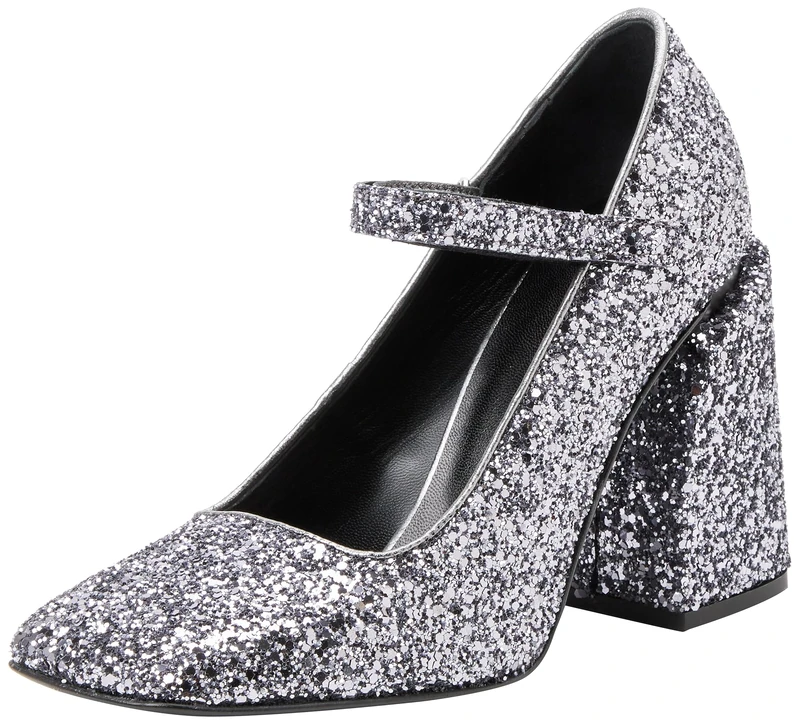 Pinko Women's Claudie Mary Jane Glitter Flat, Zzi Rifle Free, 5 UK