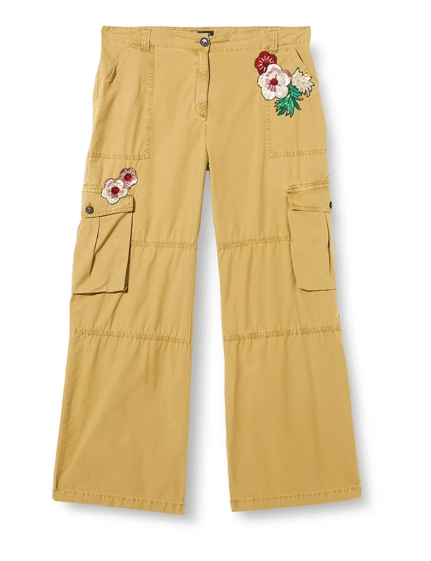 Pinko Women's PURIFICATO Pantalone GABARDINA Pants, V64_Oliva GOTICO, 42