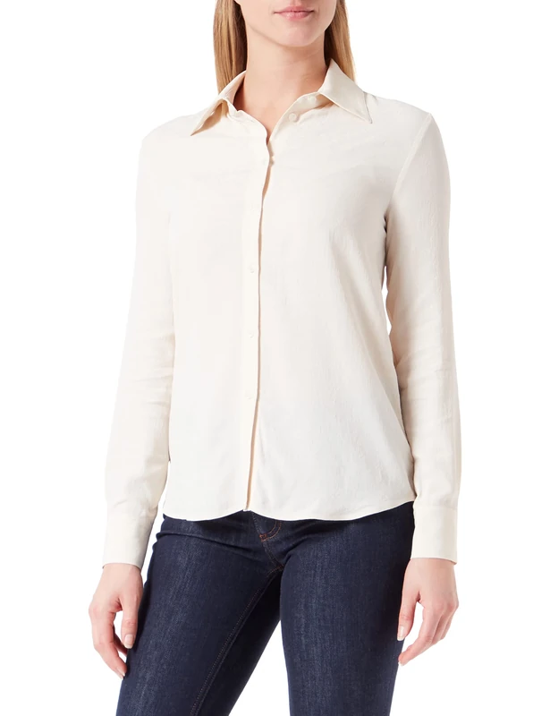 Pinko Women's SMORZARE Camicia Crepe DE Chin Blouse, N96_ROSA FUMO Bianco, 50