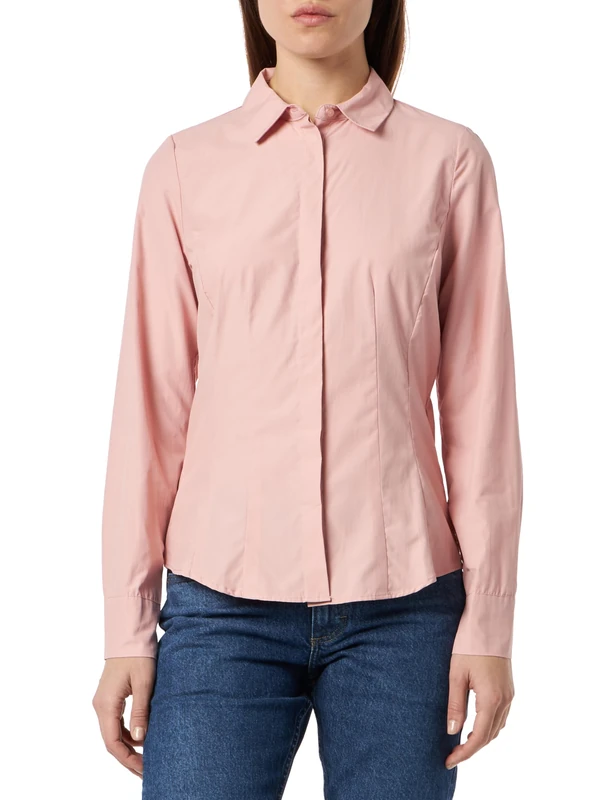 Pinko Women's Nelly Maglia Felpa Logo RICAMA Henley Shirt, Z15_Bianco NEMBO, S