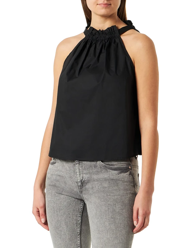 Pinko Women's Such Top Poplin Undershirt, Z99_Black Limousine &, 12 (M) - Image 1
