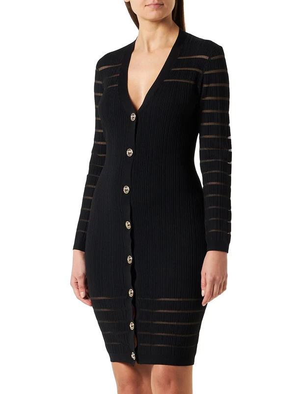 Pinko Women's Sangria Viscose Coast Dress Ir Casual, Z99_Black Limousine, XL