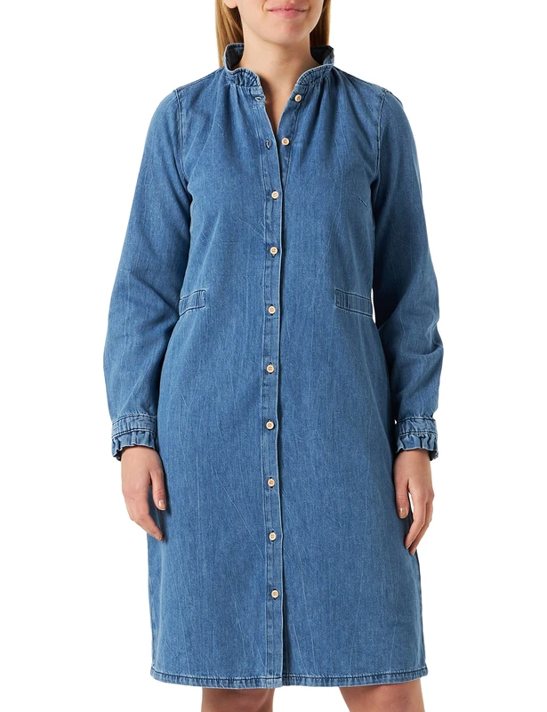Mustang Women's Style Frida Denim Dress, Medium Blue 400, 6 - Image 1