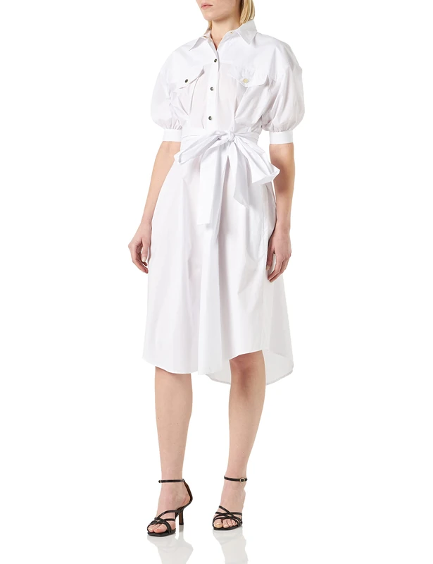 Pinko Women's Pacato Pantalone Marocaine Sta Casual Dress, Z04_Bianco Brill, 48