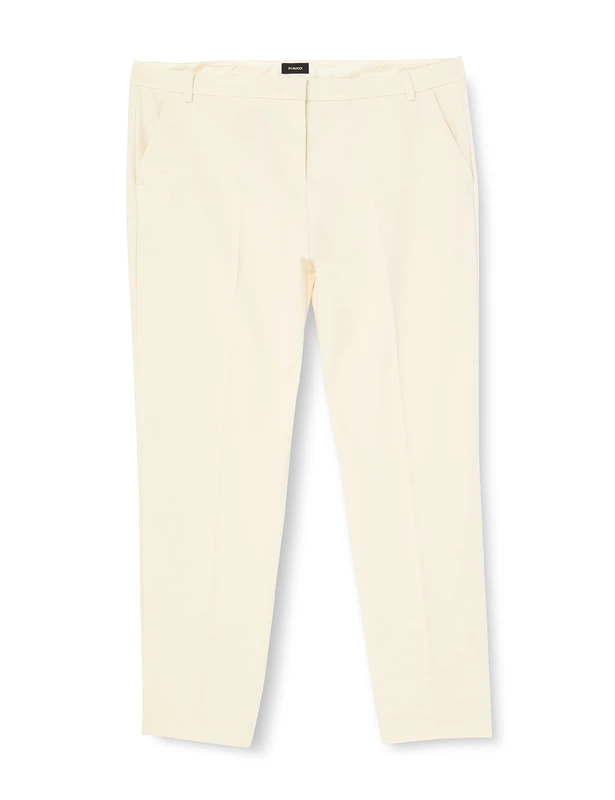 Pinko Women's Bello Pantalone Punto STOFFA S Pants, N96_FUMO Bianco, 42
