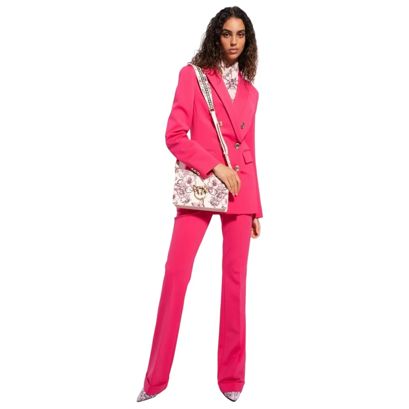 Pinko Women's Glorioso Cloth Stitch Jacket S Business Suit, P87_Fuxia, UK 18