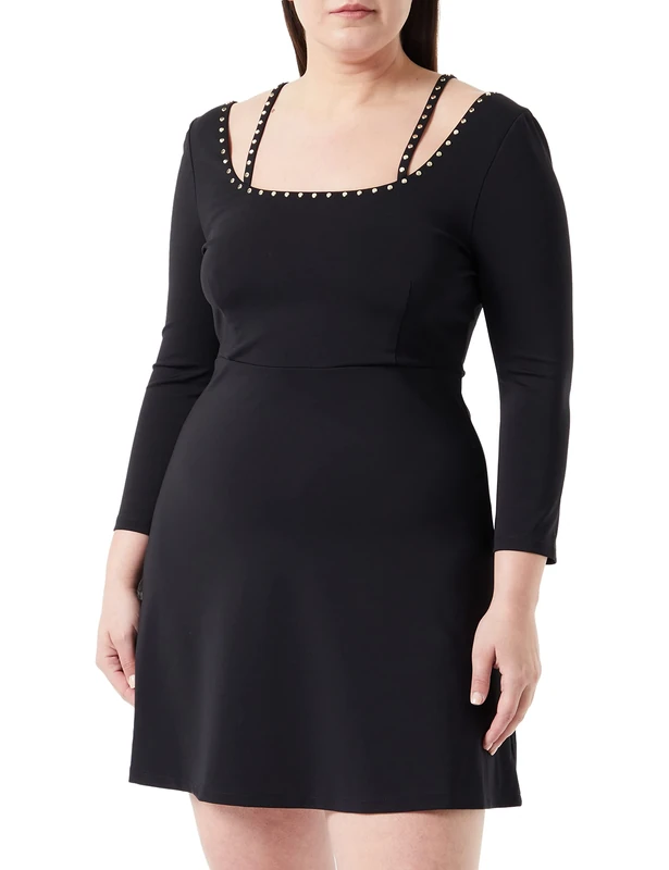 Pinko Women's ACCANITO Abito Punto STOFFA SC Casual Dress, Z99_Nero Limousine, 38