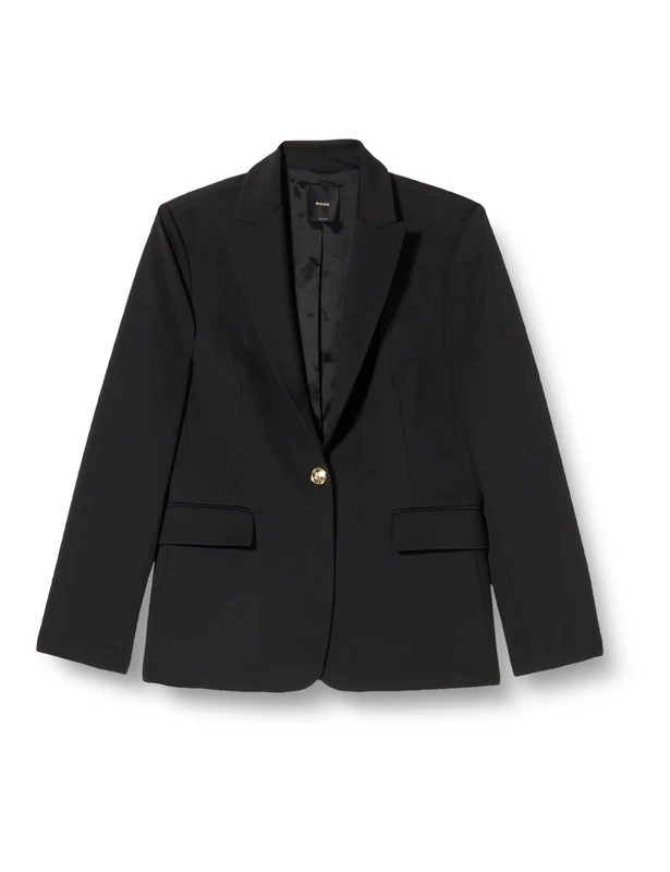 Pinko Women's Signum Dark Cloth Stitch Jacket Business Suit, Z99_Black Limousine, UK 18