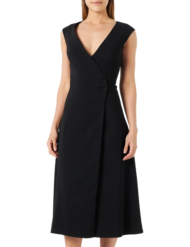 Pinko Women's Mirco Caban Crystal Nylon Con Casual Dress, Z99_Nero Limousine, 52