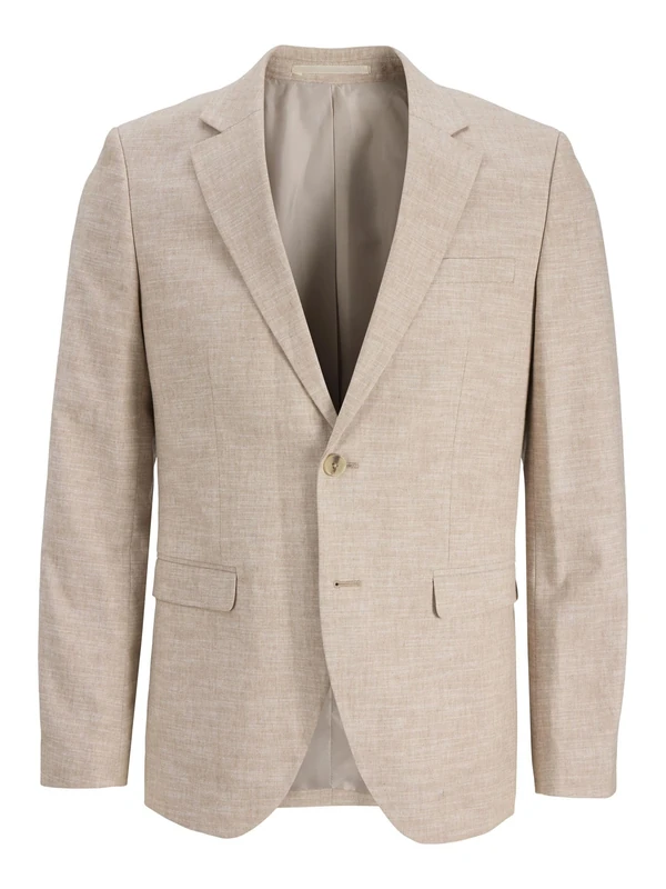 JACK & JONES Mens Jprriviera Linen Blazer Slim Fit Sn Suit, Beige/Fit: Slim Fit, 50 UK