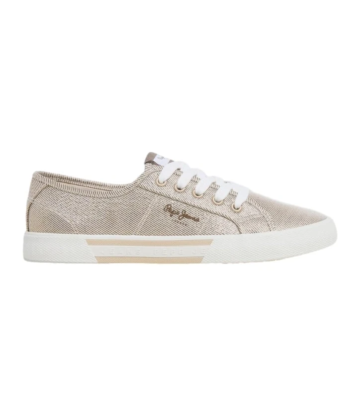 Pepe Jeans London Brady Party W Women’s Regular Fit Leather Sneakers, Blue Wash