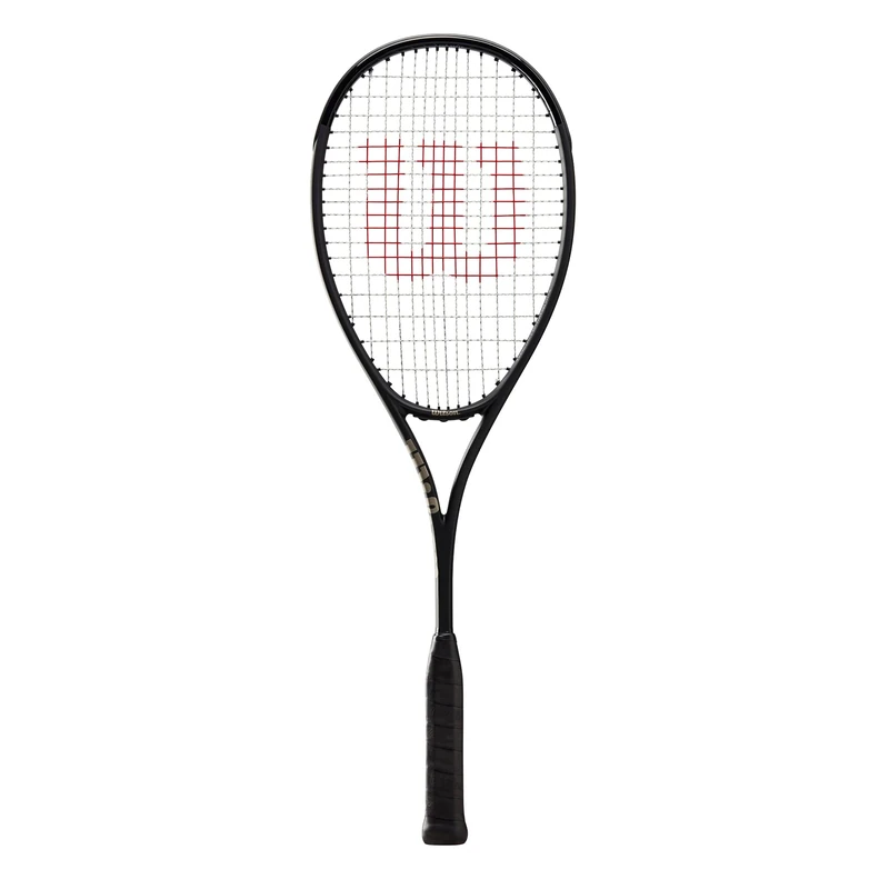 Wilson Pro Staff L Squash Racket, Provides Precision Control and a Lightweight Feel, Extra Power for Accurate Shots and Enhanced Spin, Colour: Black/Grey, Size: 0