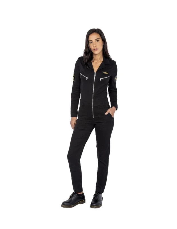 SCHOTT NYC Women's TRJUMP21W Jumpsuit, Black, L
