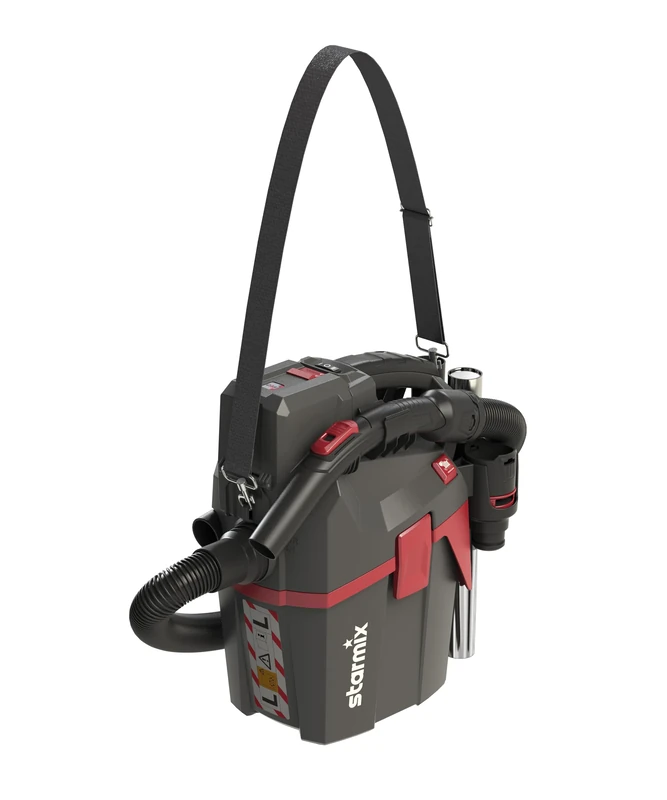 Starmix 123455 Battery Vacuum Cleaner Smart L 18 V (Portable Battery Vacuum Cleaner/Wet/Dry Vacuum Cleaner for Quick use, Compact and Mobile), Black