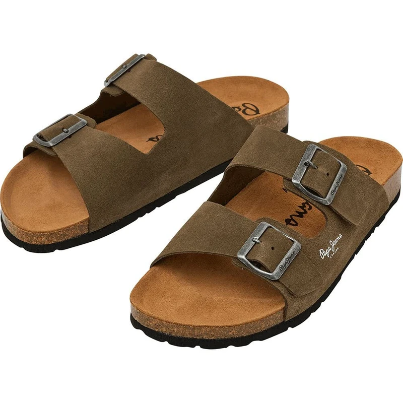 Pepe Jeans Men BIO M SUEDE 23 Sandals Khaki green 7