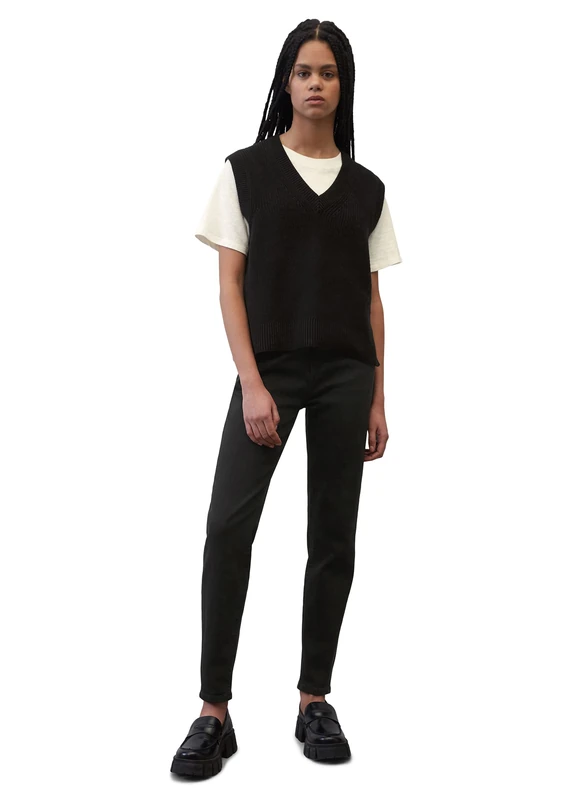 Marc OߴPolo Denim Women's Organic Cotton Sweater Vest, Black (Black), M