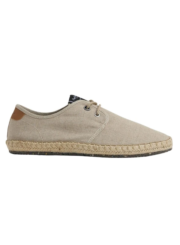 Pepe Jeans Men Tourist Classic Linen Blucher Shoes Ecru 8