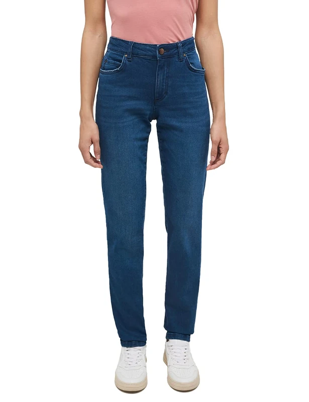 MUSTANG Women's Style Crosby Relaxed Slim Jeans, Dark Blue 882, 34W x 32L