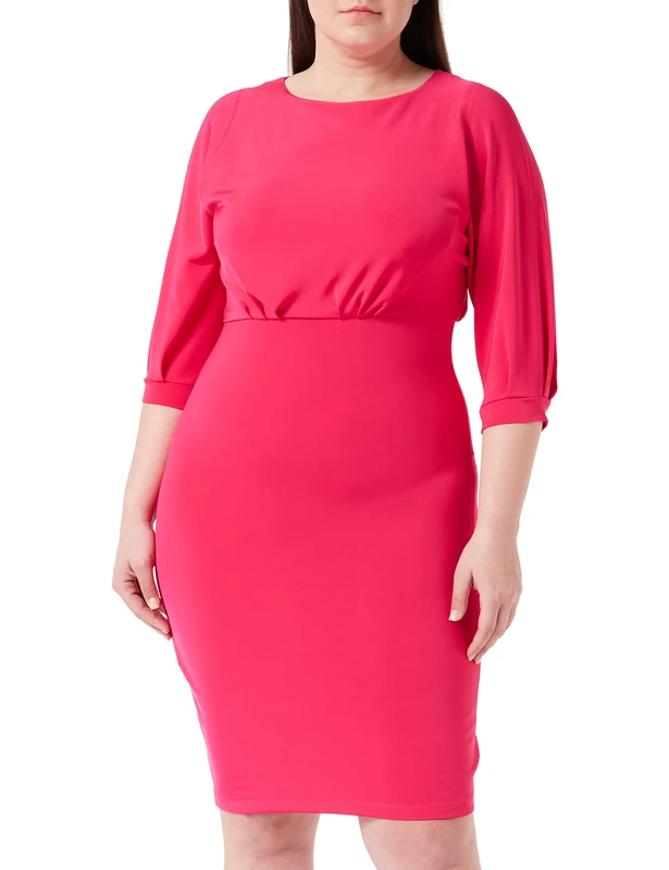 Pinko Women's Alda Fluid Neoprene Dress Casual, P87_Fuxia, UK XL