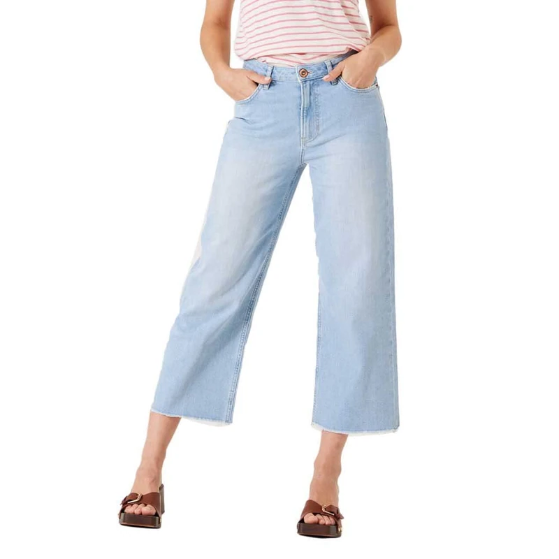 GARCIA DE LA CRUZ Women's Denim Trousers Jeans, Blue Light Used, W27