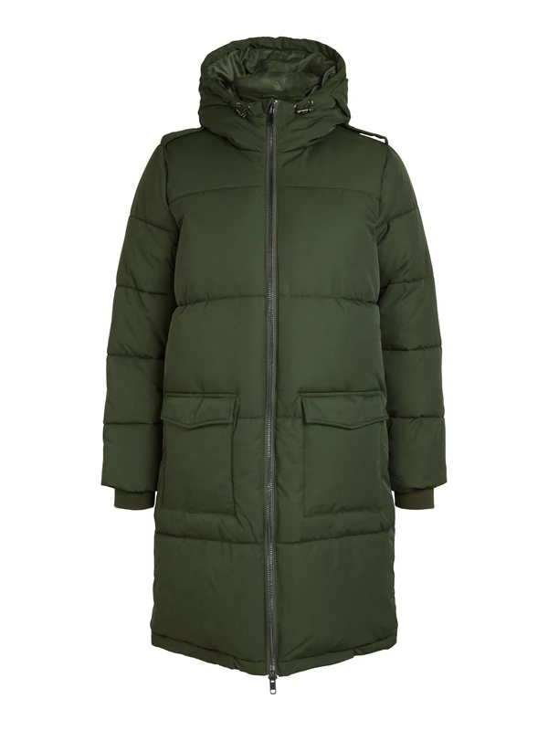 OBJECT Women's Objzhanna L/S Long Jacket Noos, Green (Duffel Bag), XL