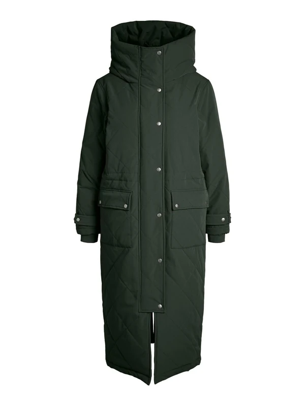 Object Objkatie Women's Long Coat Noos Coat, Green (Duffel Bag), 40