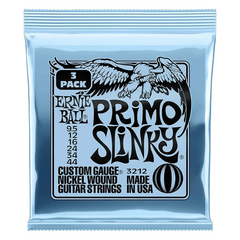 Ernie Ball Primo Slinky 9.5-44 Electric Guitar Strings - 3 Pack