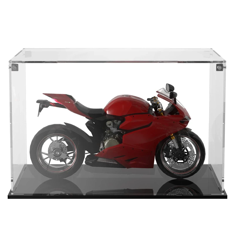 Cliselda Acrylic Display Case for Collectibles, Self-Assembly Clear Acrylic Box with Black Base, Display Box Dustproof Protection Showcase for Action Figures Toys (12x8x8 inch)