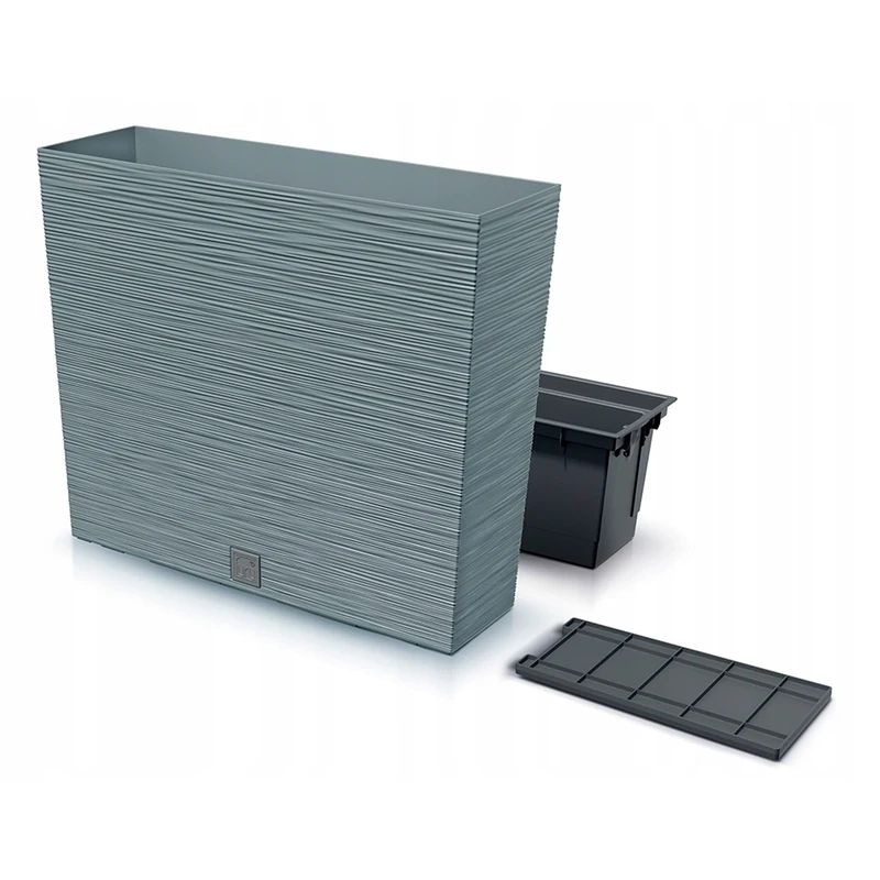 Prosperplast FURU Collection Cement Planter with Tank 58 x 18 x 49.7 cm Capacity 12 Litres