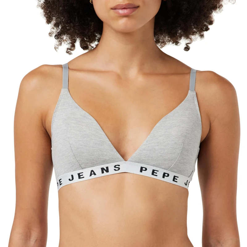 Pepe Jeans Women Logo Bra B Grey Marl XL