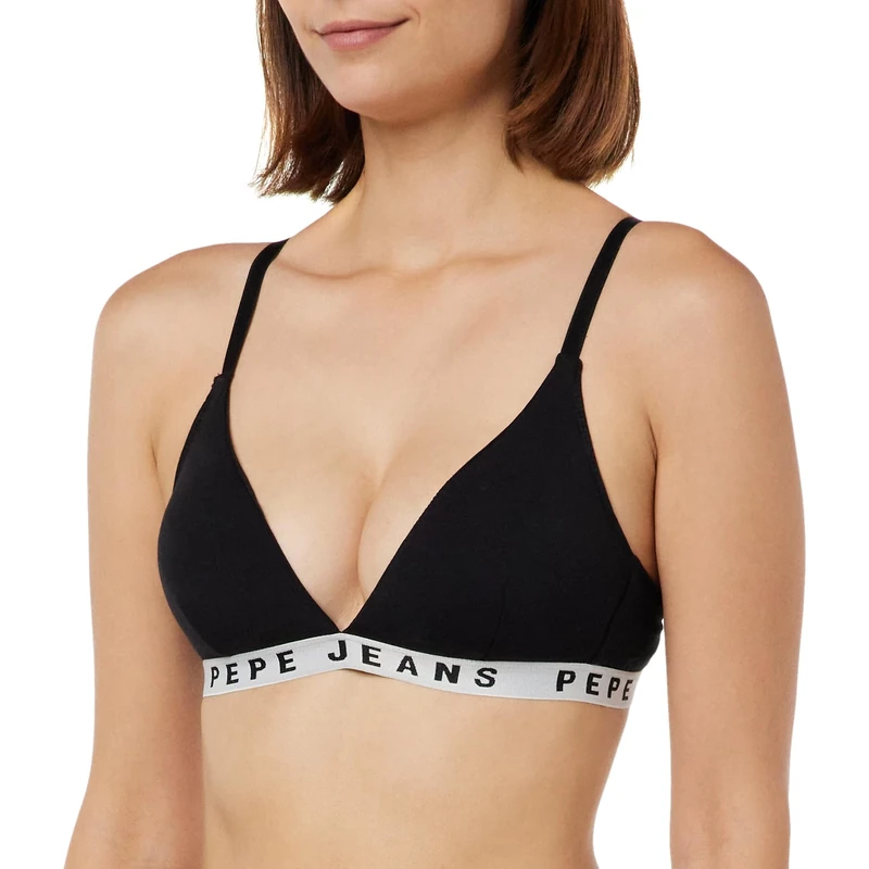 Pepe Jeans Women Logo Bra B Black XS
