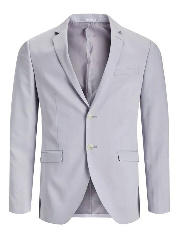 JACK & JONES Men's Jprsolaris Check Blazer Sn Suit Jacket, Evening Haze/fit: Super Slim fit, 40