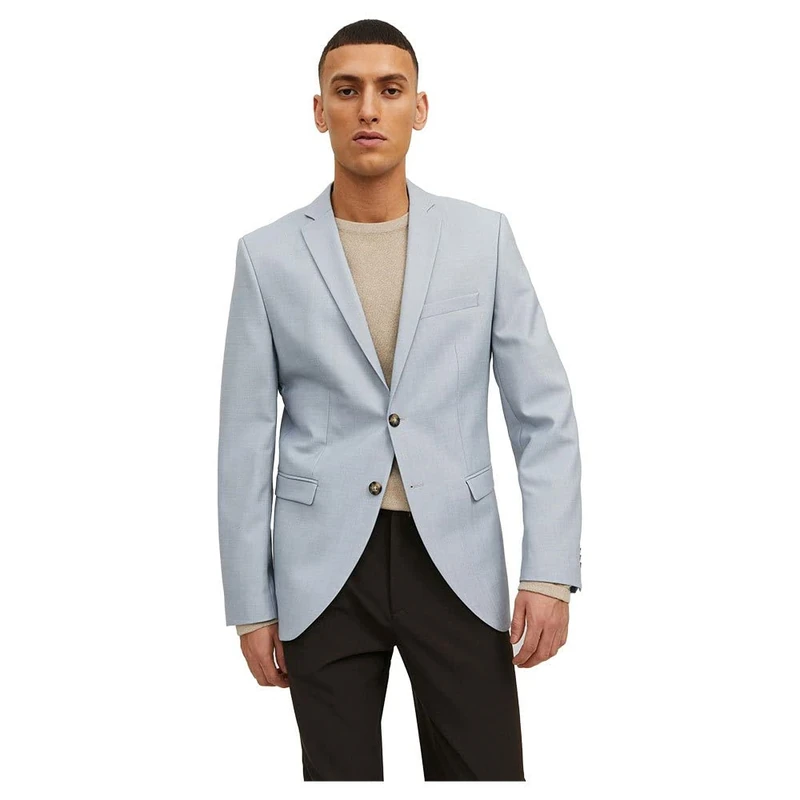 JACK & JONES Men's JPRSOLARIS Blazer NOOS Suit Jacket, Cashmere Blue/Fit:Super Slim FIT, 52