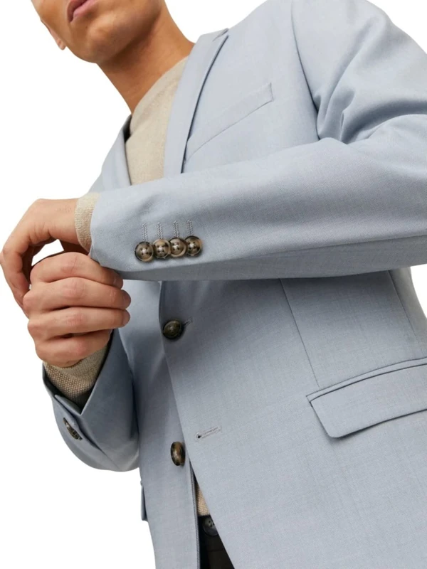 JACK & JONES Men's Jprfranco Blazer Suit Jacket, Petrified Oak/Checks: Super Slim fit, 46R