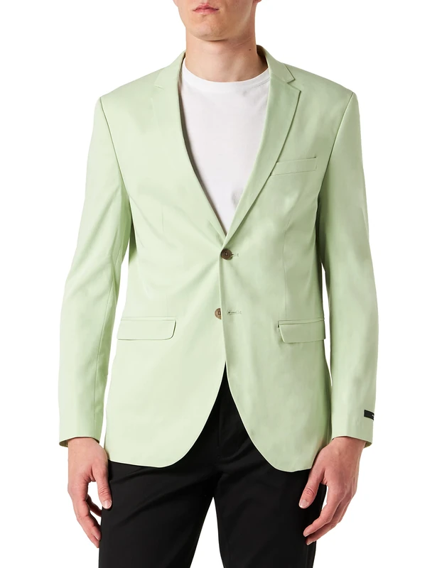 JACK & JONES Men's Jprfranco Noos Blazer Suit Jacket, Celadon Green/Fit:Super Slim fit, 46